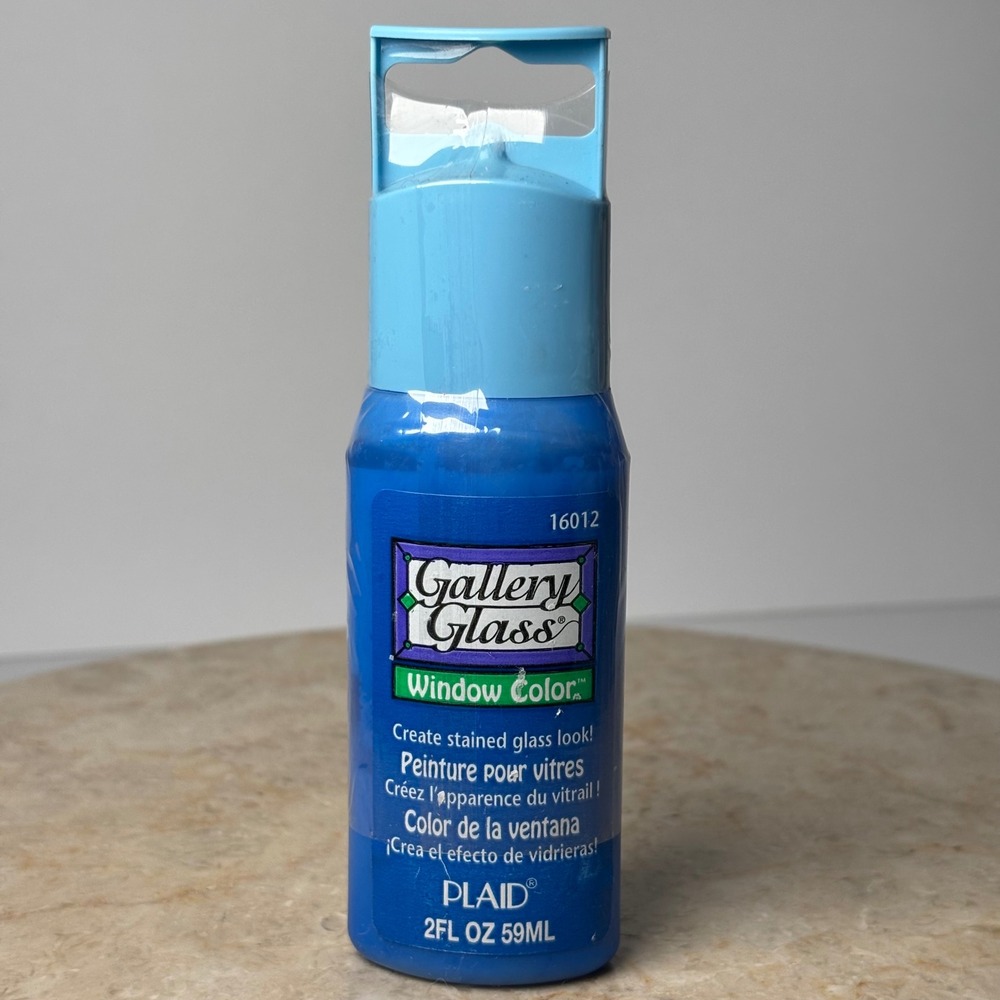 Plaid Gallery Glass Window Color‎ 2oz Royal Blue 16012 Stained Glass Look Paint